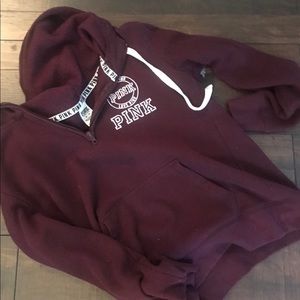 PINK Maroon Hoody